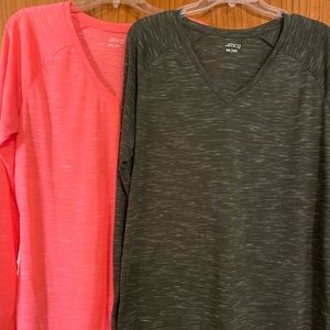 Women’s BCG 2 vneck tops coral green 2XL
